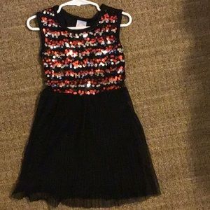 WONDER NATION size XS 4-5. Black dress with sequins on top.